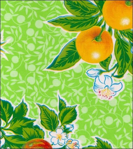 oilcloth by the yard plum lime green swatch