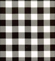 Gingham Large Black Oilcloth Fabric