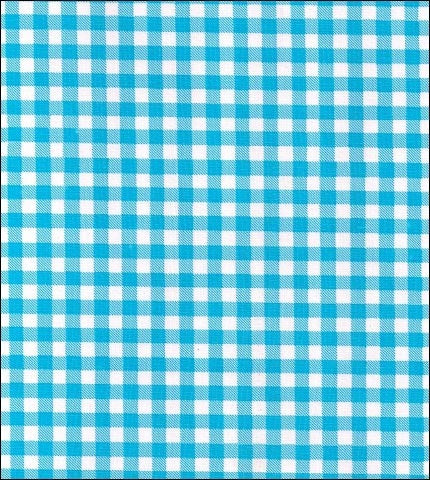 Light Blue Gingham Check oilcloth fabric swatch