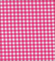 Pink gingham check oilcloth fabric
