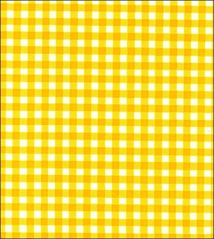 Oilcloth Fabric Swatch Yellow Gingham Check  checkered 