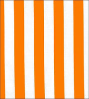 Orange stripe oilcloth swatch