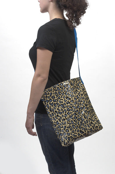 freckled sage leopard blue crossover bag