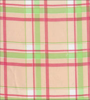 Pink and Lime Plaid oilcloth
