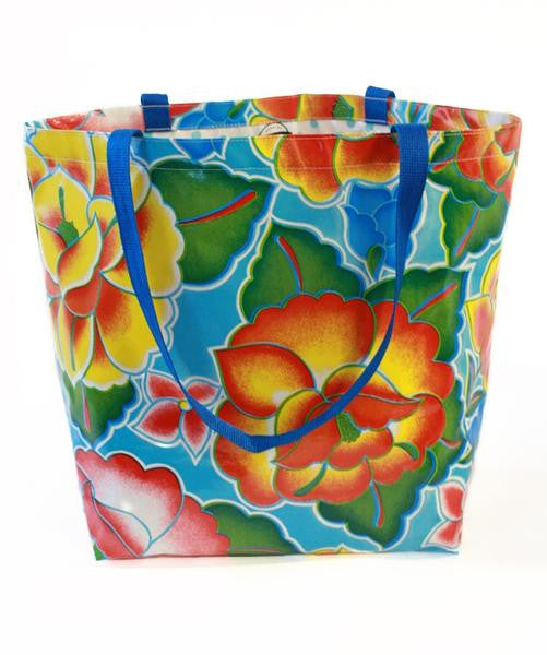 Freckled Sage Market Bag in Sage's Garden Light Blue