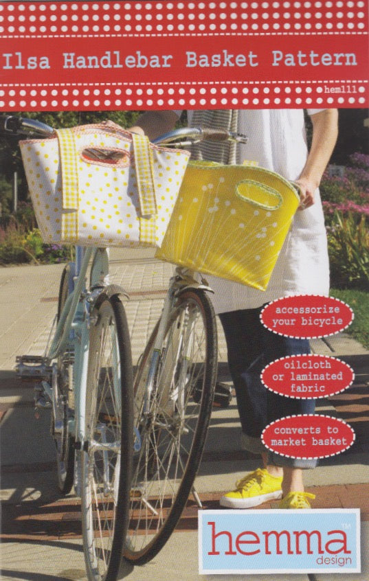 Oilcloth by the yard handlebar basket pattern