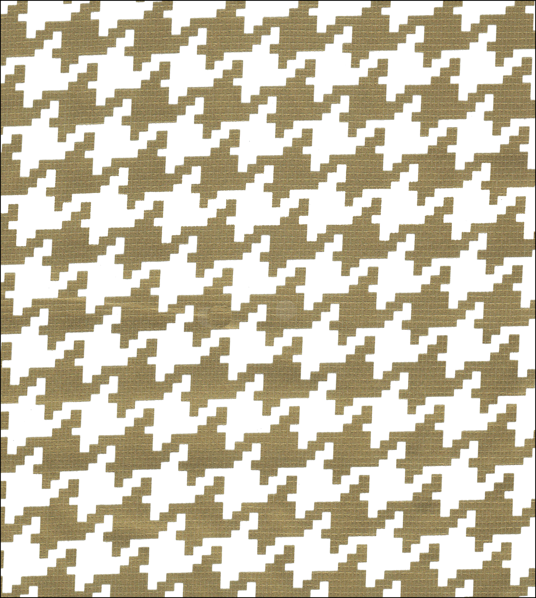 Durable & Waterproof Houndstooth Green Oilcloth Fabric By The Yard