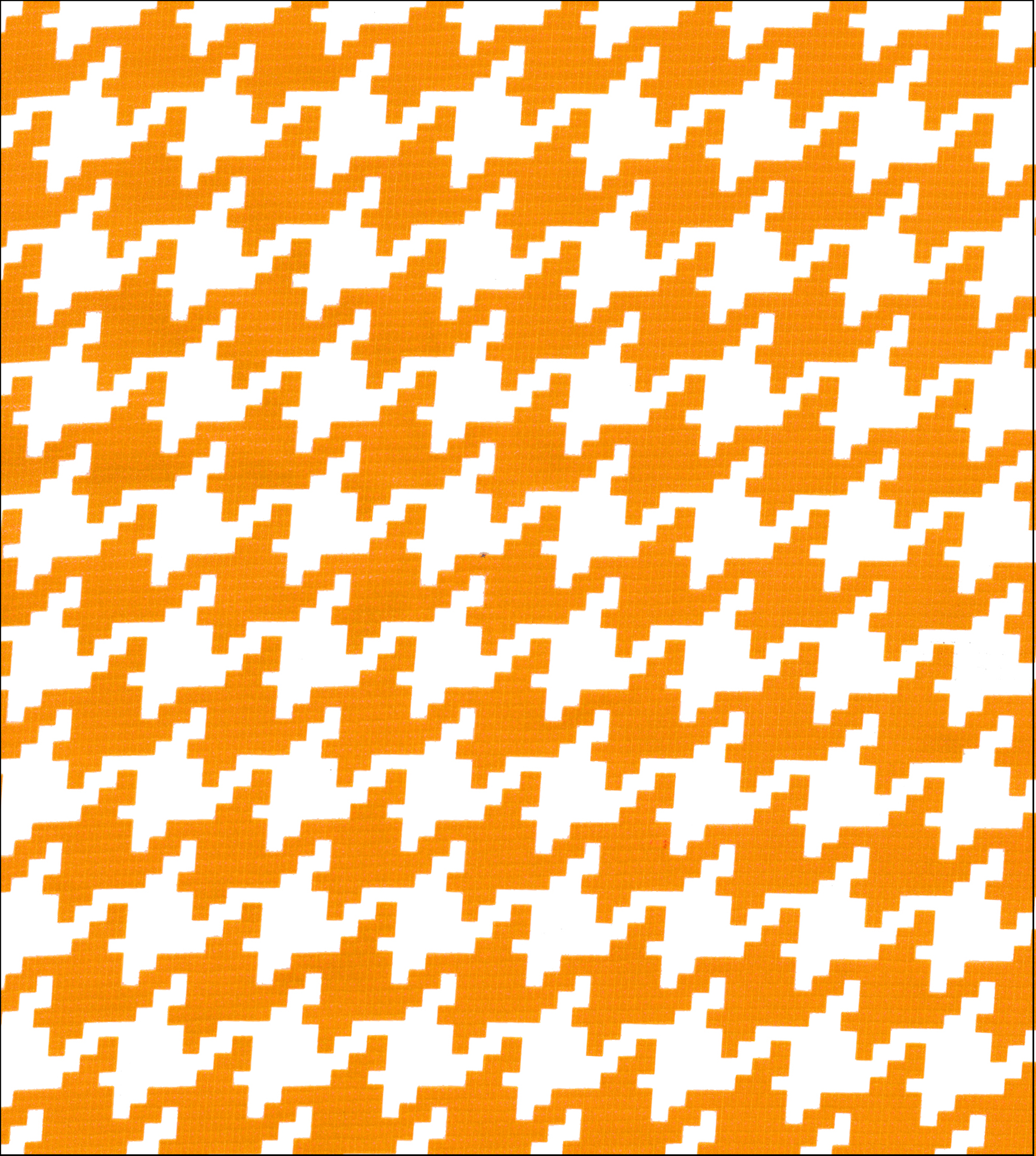 Oilcloth by the yard houndstooth orange swatch
