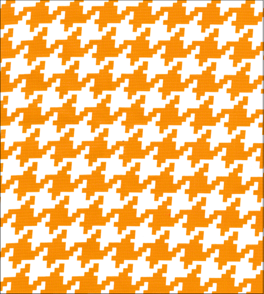Orange Houndstooth oilcloth swatch