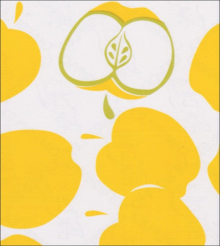 oilcloth by the yard mod apple yellow swatch