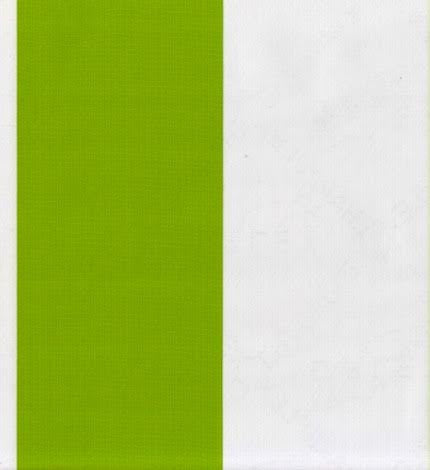 Lime and White Fat Stripe oilcloth fabric
