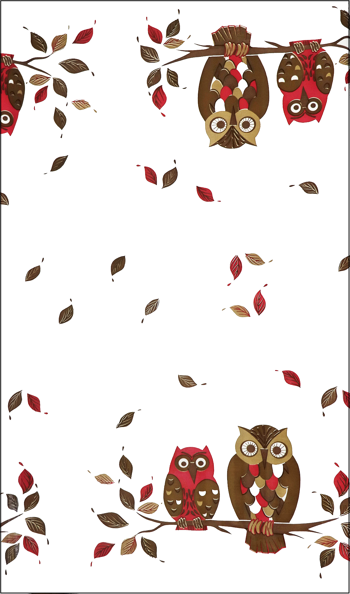 New Fall Print: Owls in White!