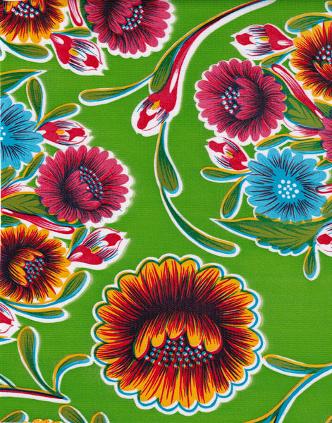 Bloom Lime Oilcloth