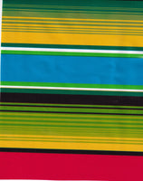 Serape Stripe Multicolor Oilcloth Fabric