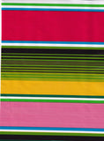 Serape Stripe Multicolor Oilcloth Fabric