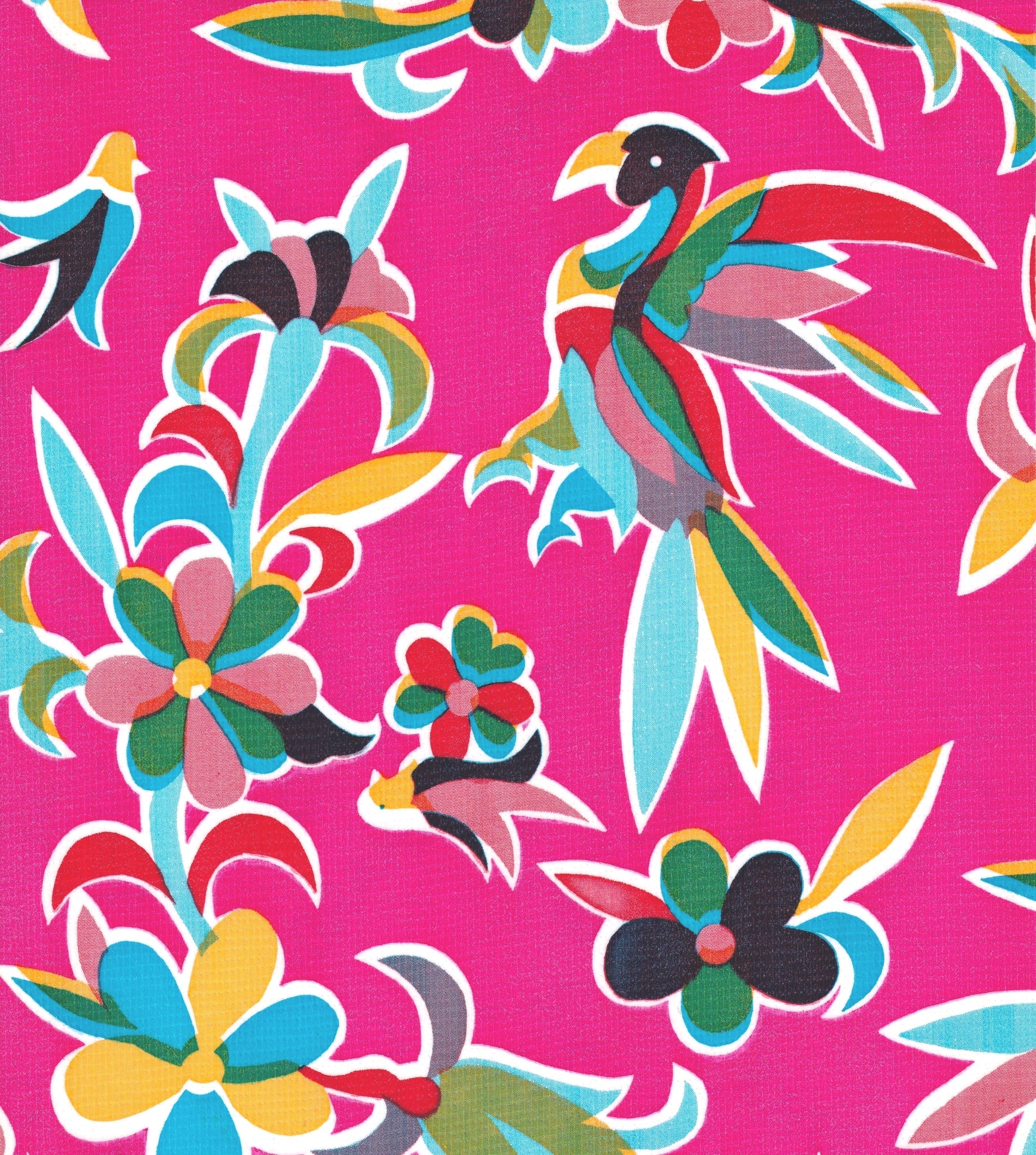 oilcloth by the yard animal wonderland magenta swatch