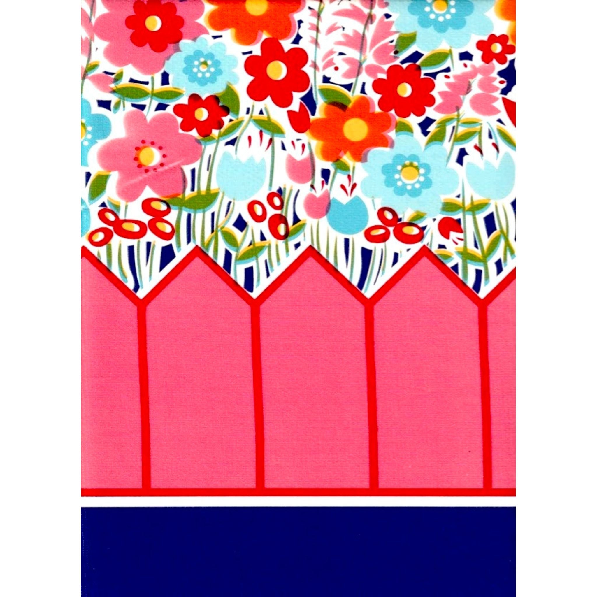 backyard navy blue oilcloth swatch