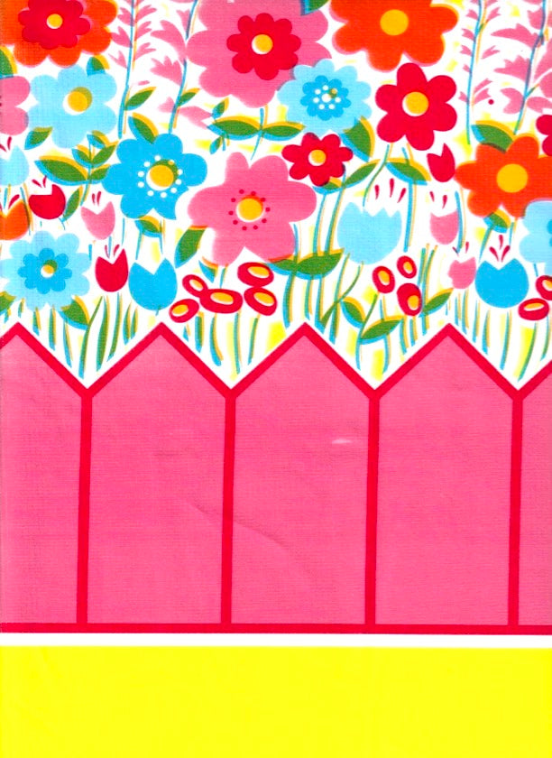 Backyard Yellow Oilcloth Fabric