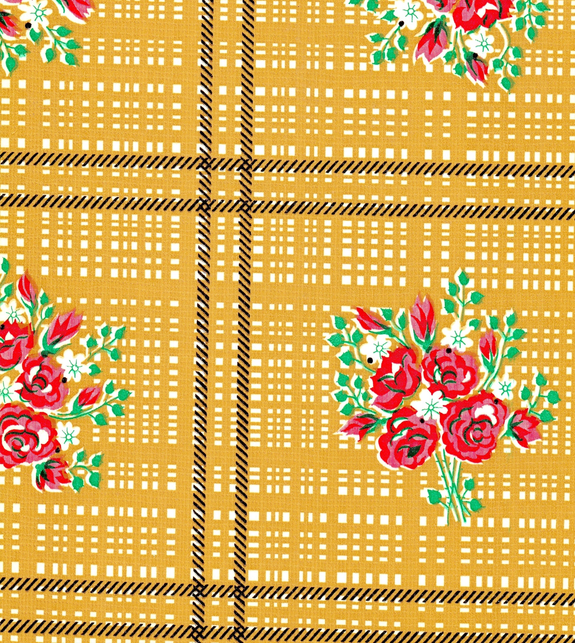 oilcloth by the yard bouquet tan swatch