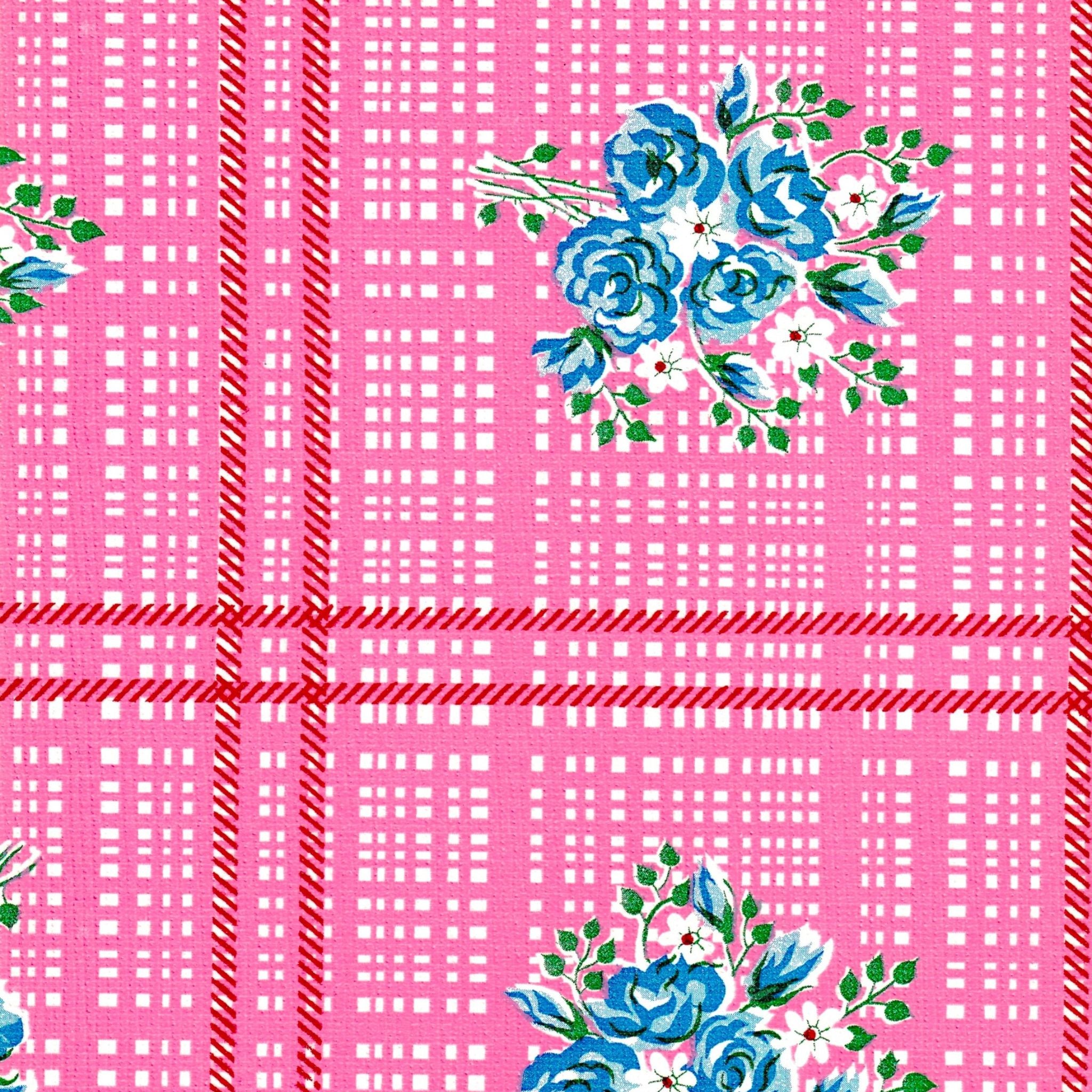 bouquet pink oilcloth swatch 