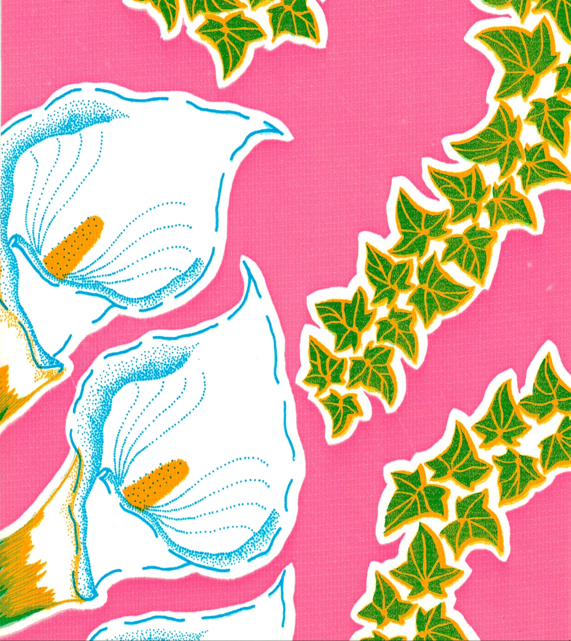 oilcloth by the yard calla lily pink swatch