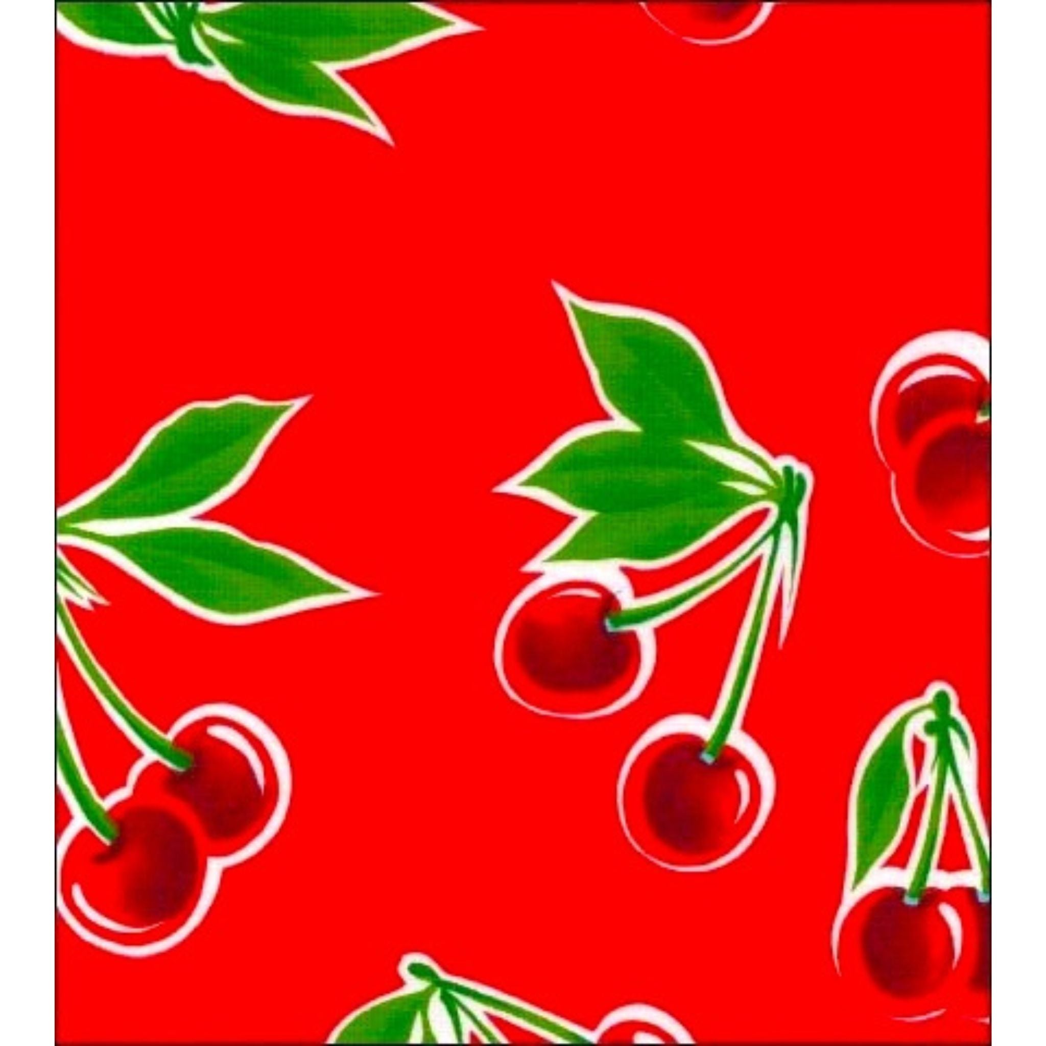 cherry red oilcloth swatch