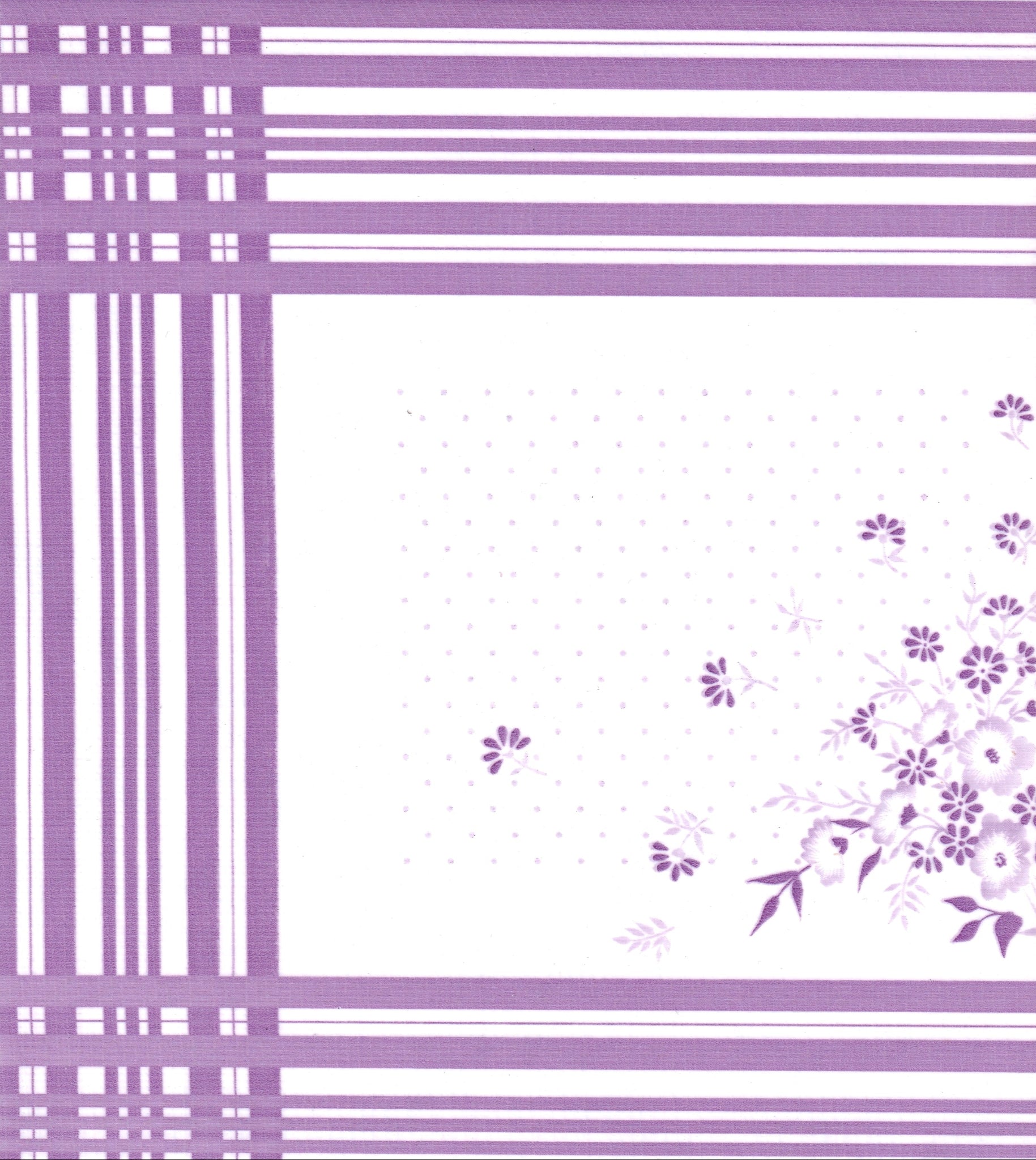oilcloth by the yard corn flower purple swatch