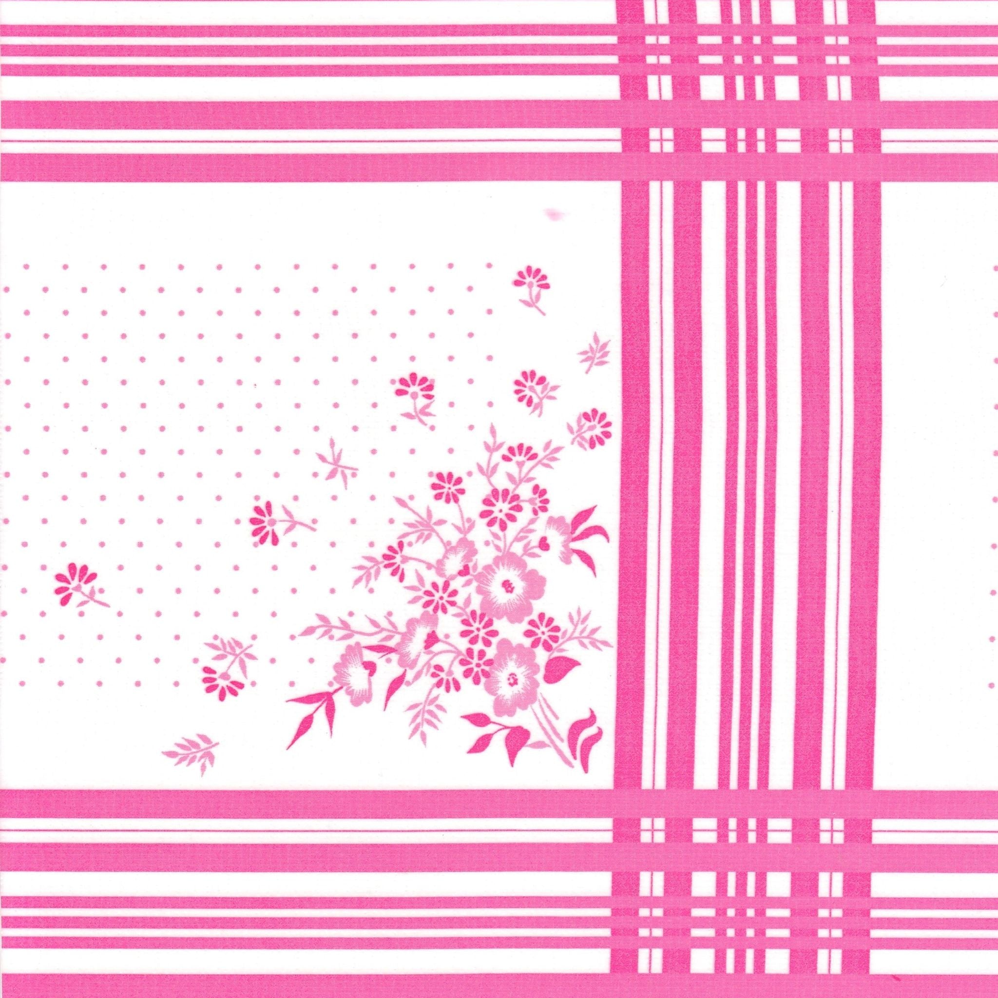 corn flower pink oilcloth swatch