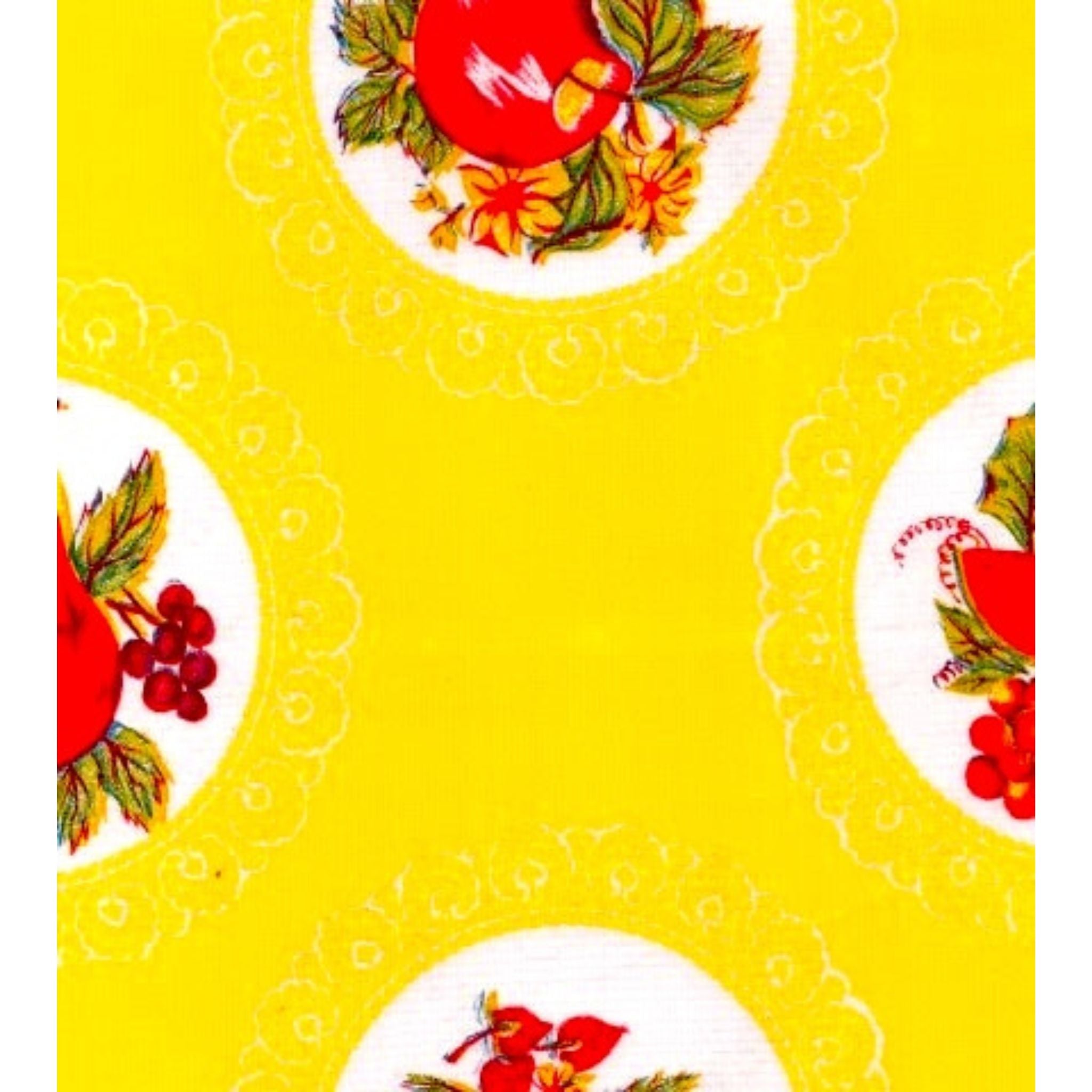 doily yellow oilcloth swatch