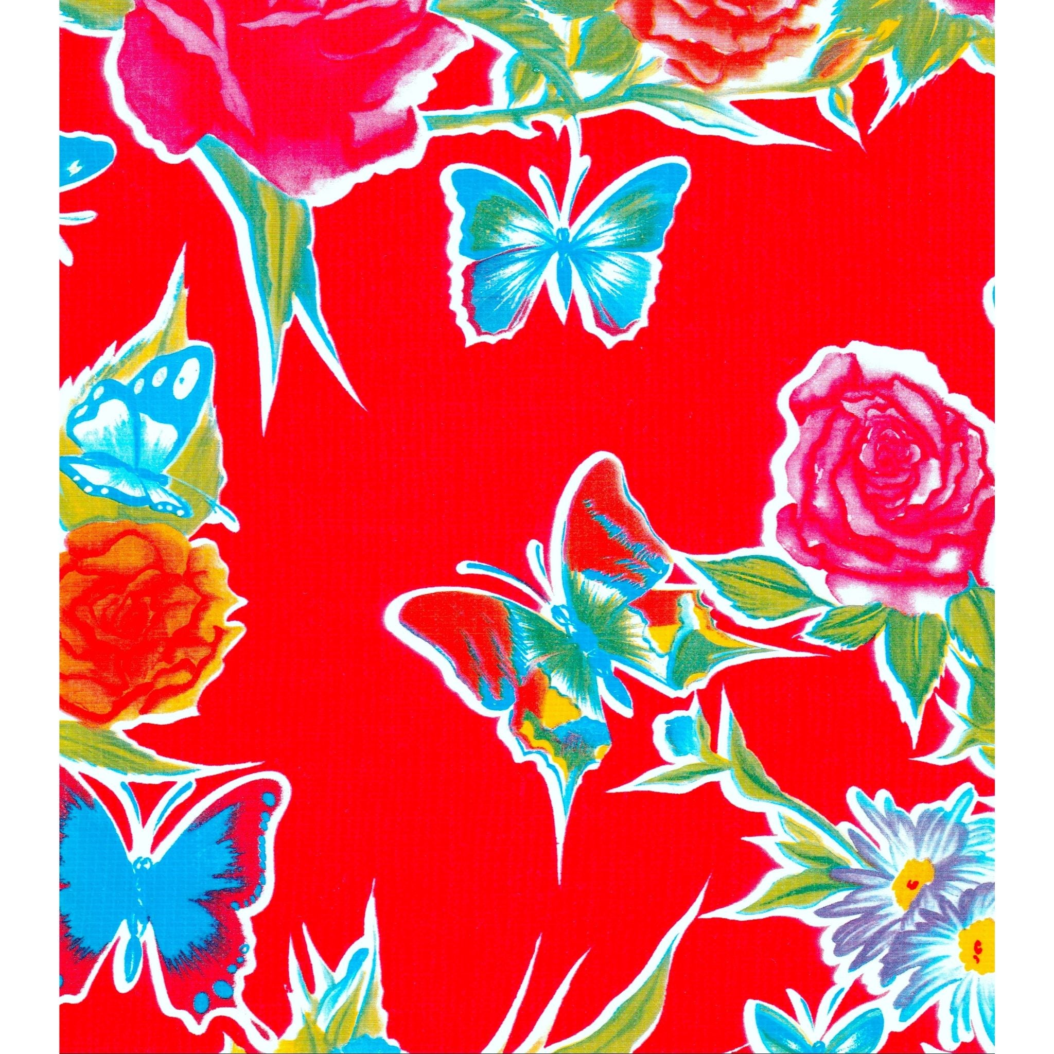 oilcloth by the yard edgar's butterfly red oilcloth swatch