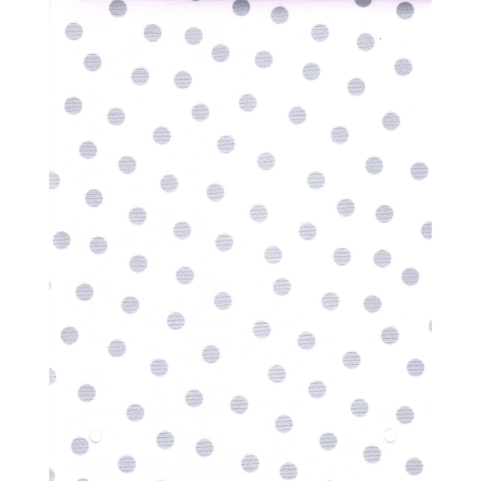 dot silver oilcloth swatch