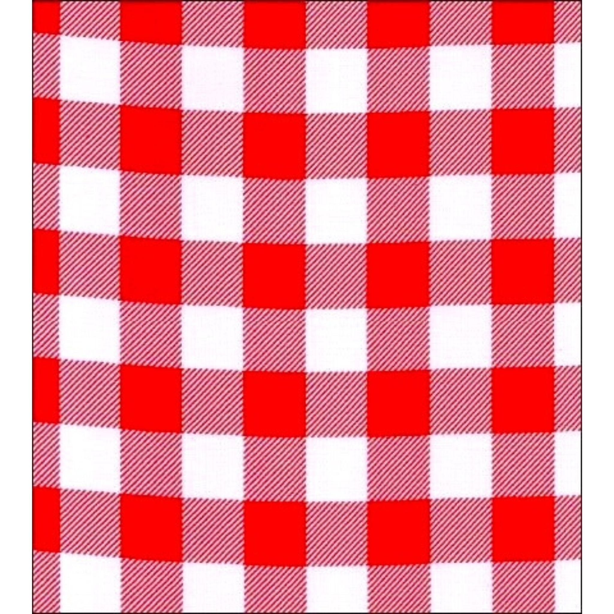 large gingham red oilcloth swatch