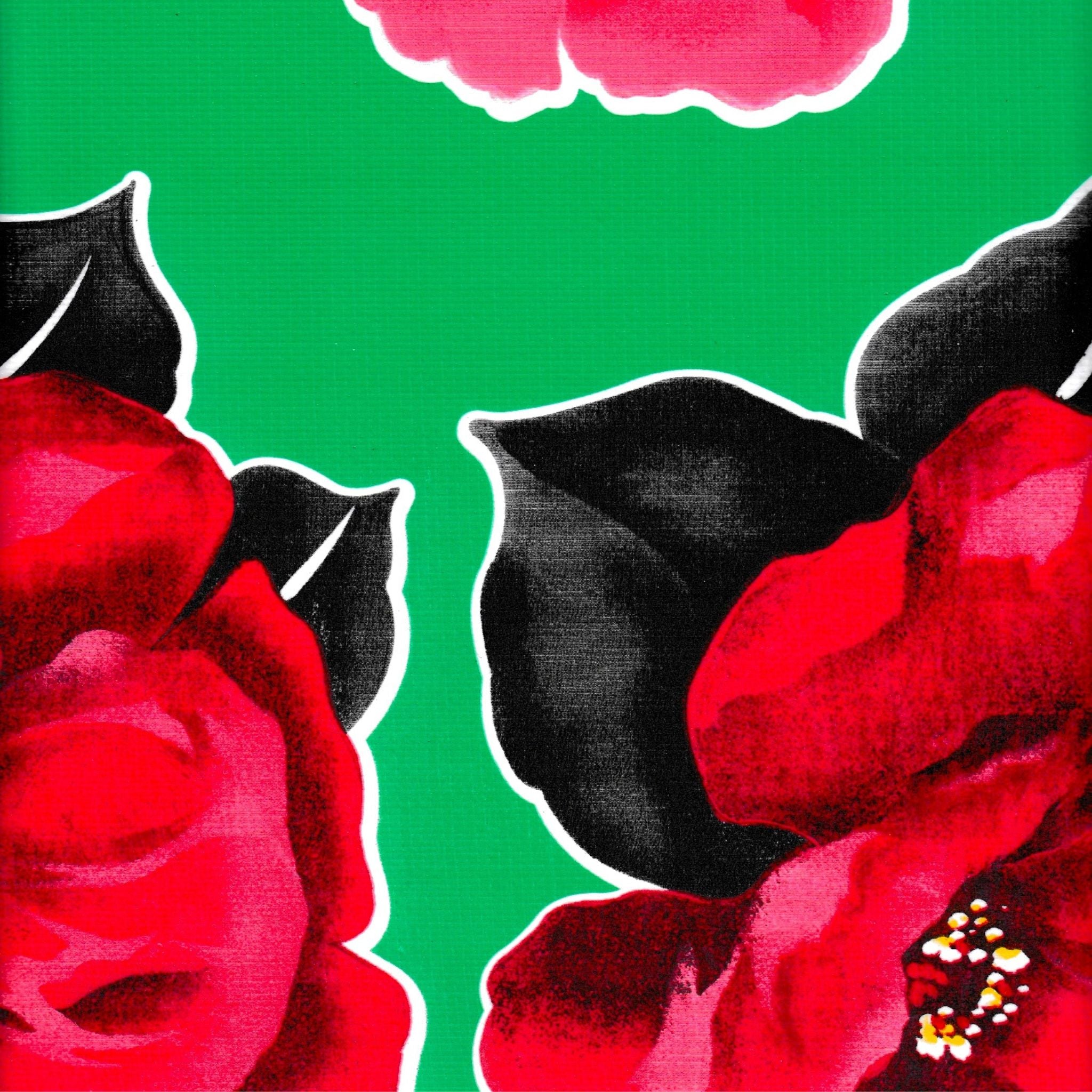 gardenia green oilcloth swatch