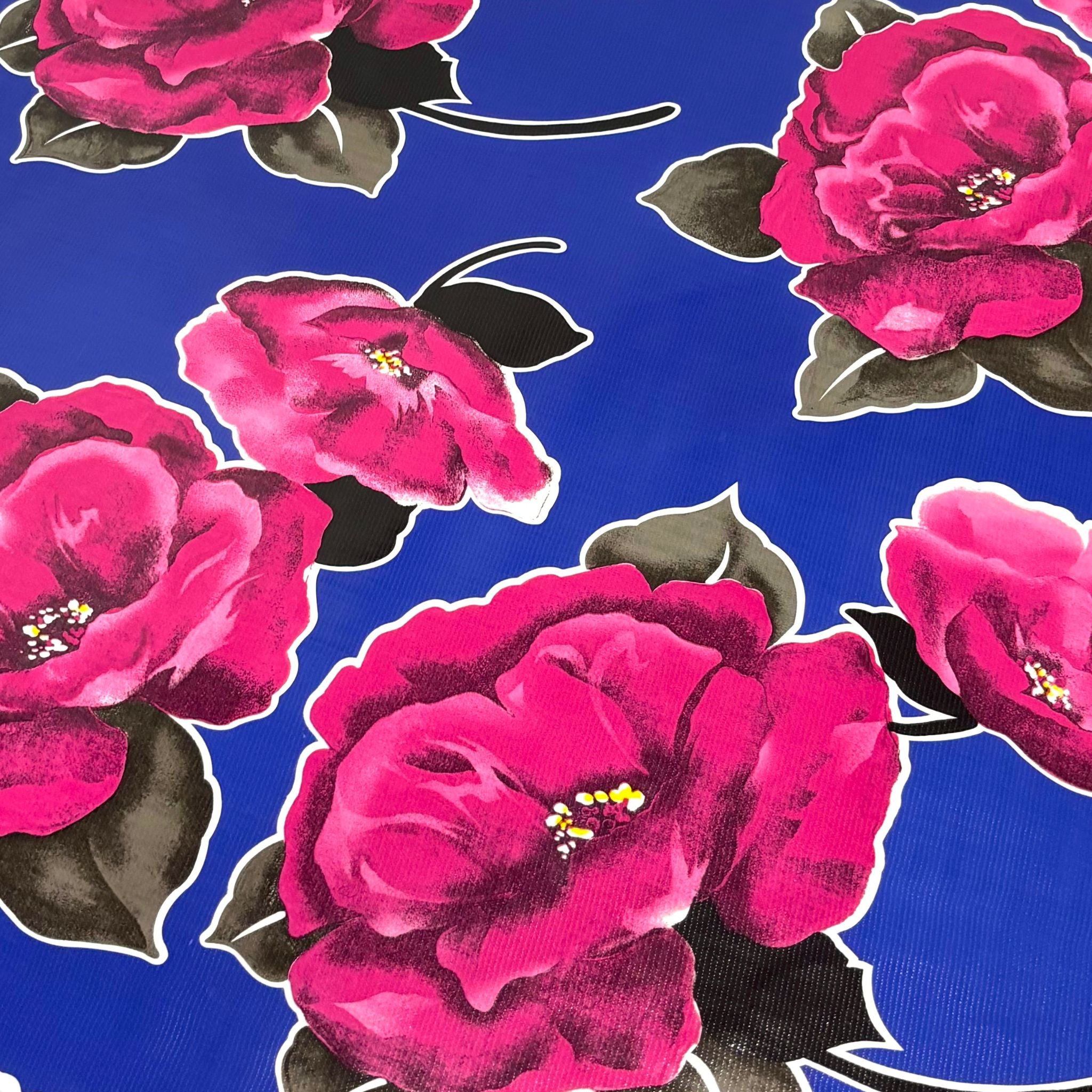 gardenia navy blue oilcloth swatch