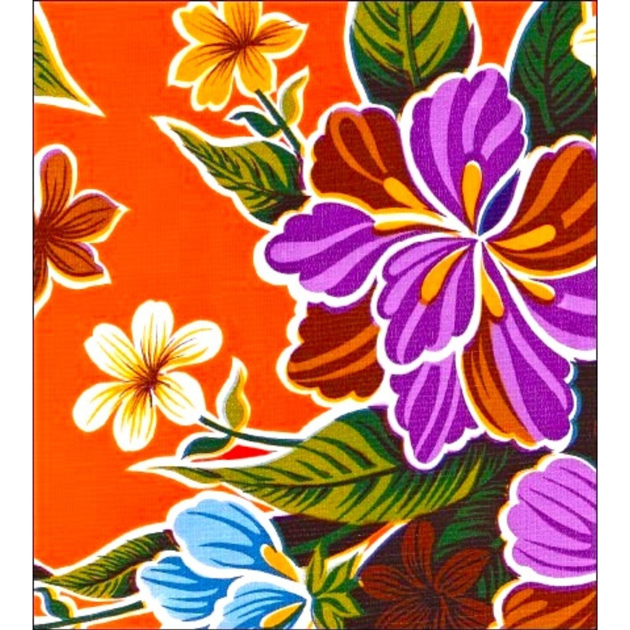 hawaii orange oilcloth swatch