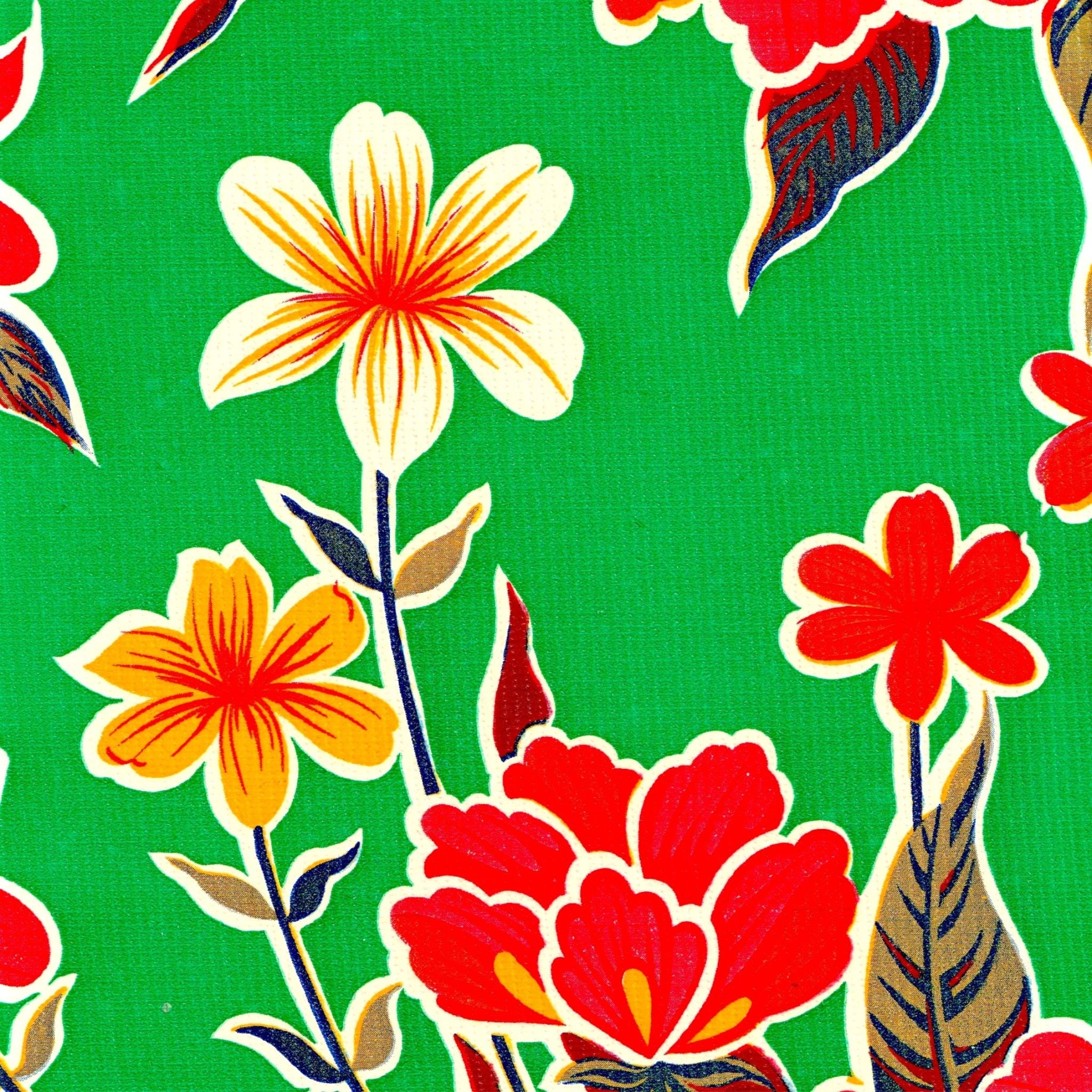 hawaii green oilcloth swatch