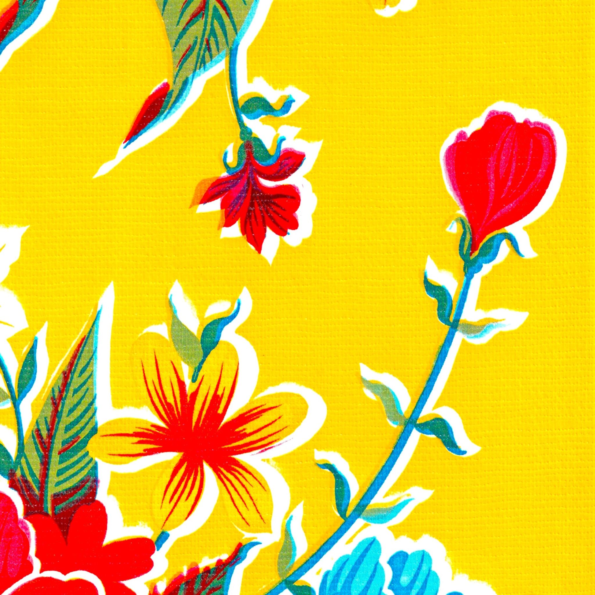 hawaii yellow oilcloth swatch