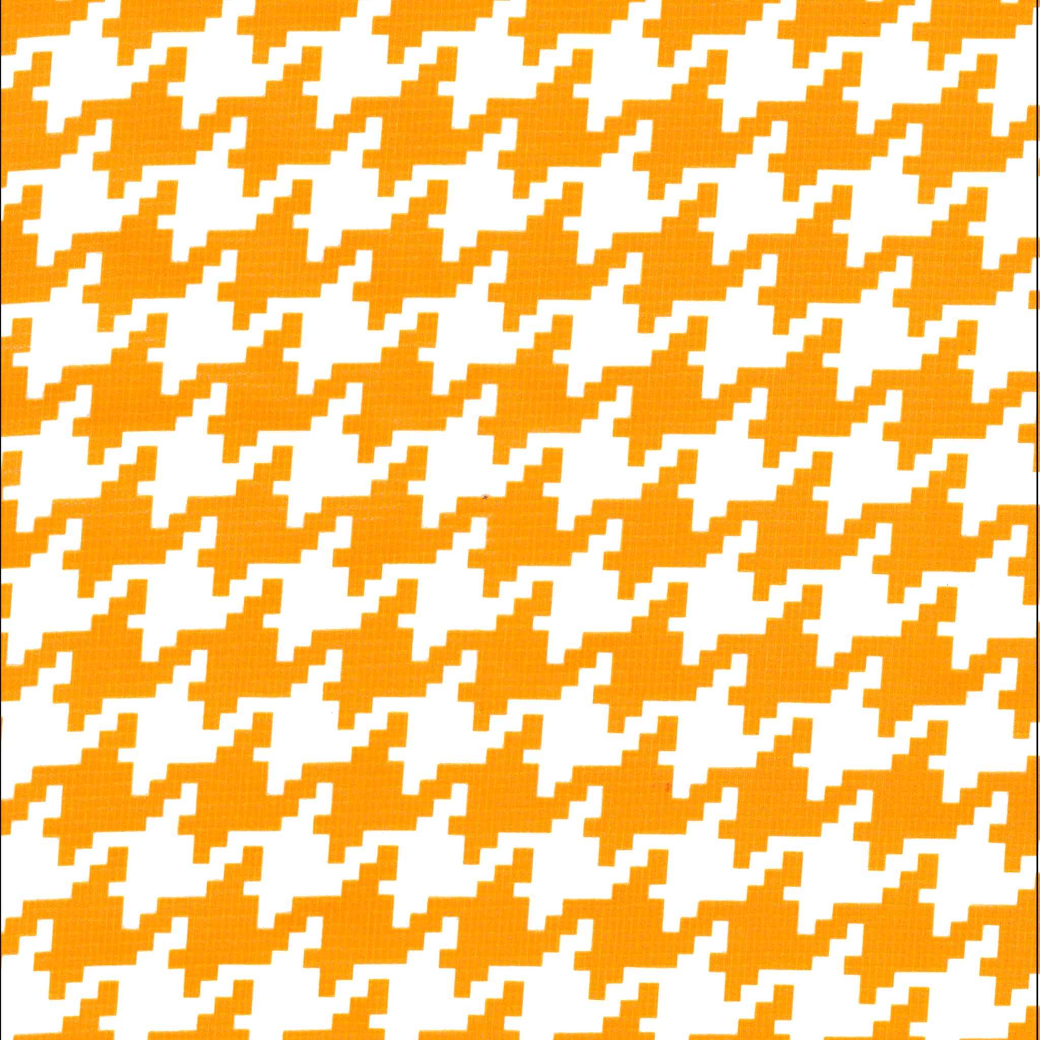 houndstooth orange oilcloth swatch