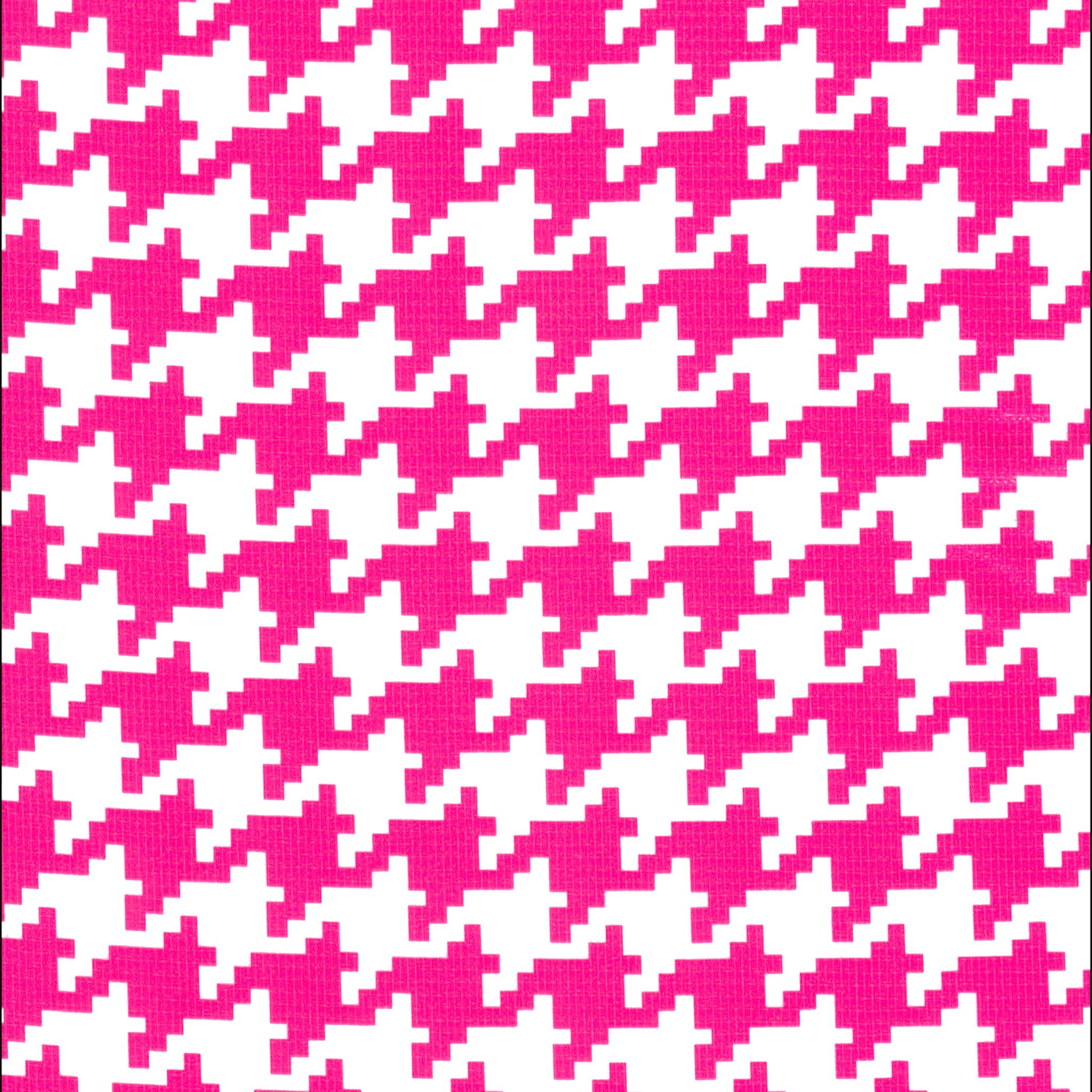 houndstooth pink oilcloth swatch