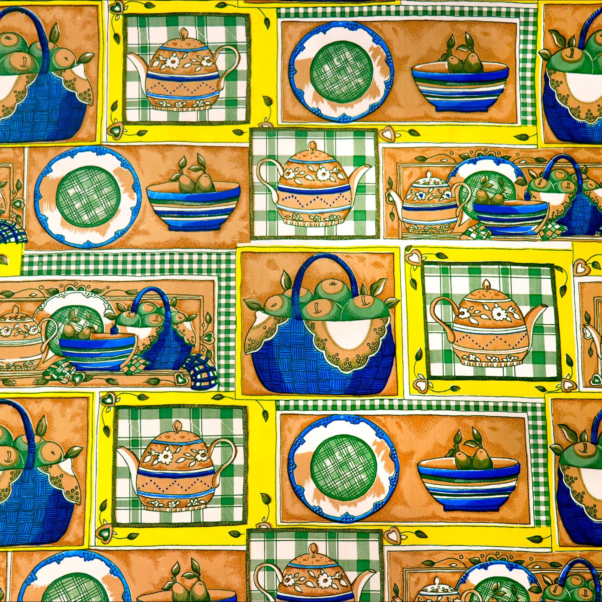 oilcloth by the yard kitchen green and yellow oilcloth swatch