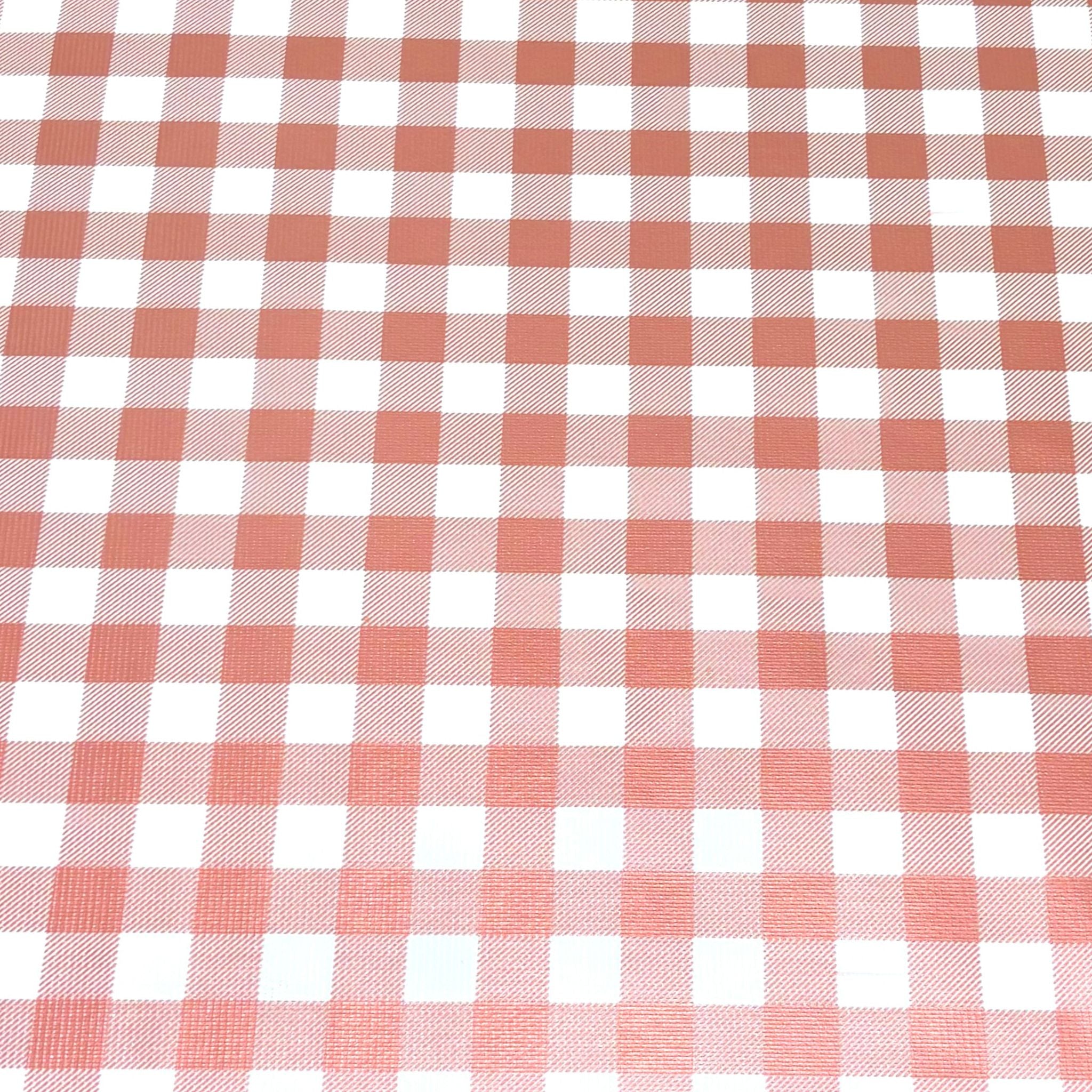 large gingham metallic pink