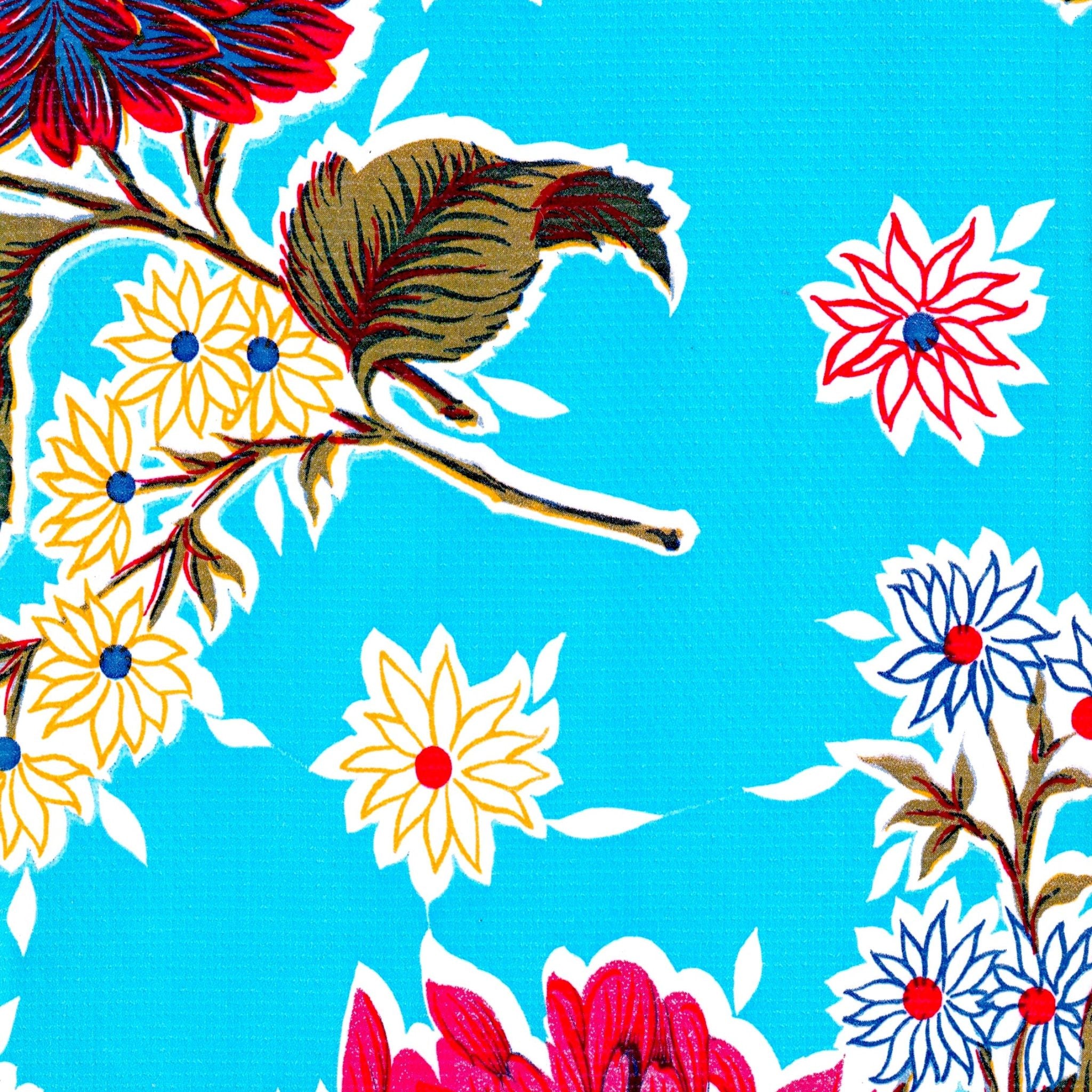 oilcloth by the yard mum light blue oilcloth swatch