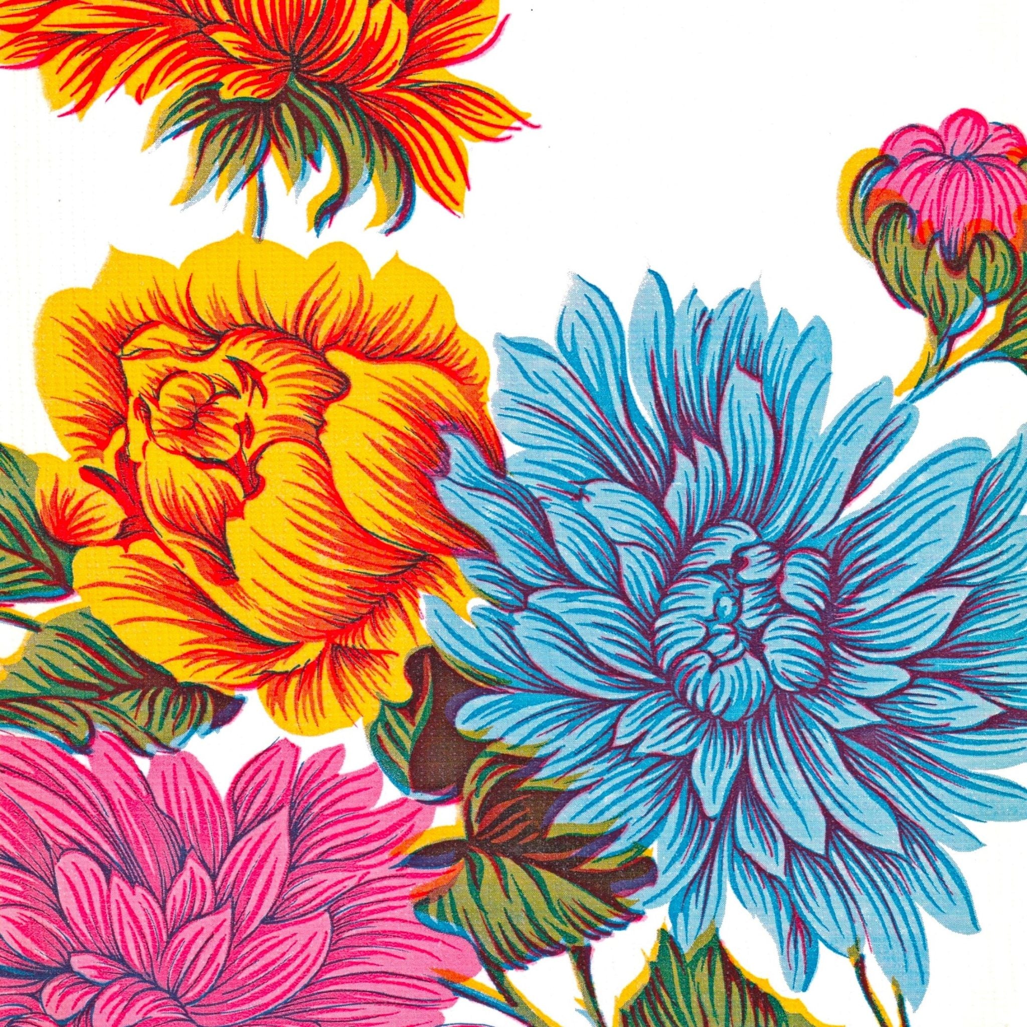 mum white oilcloth swatch