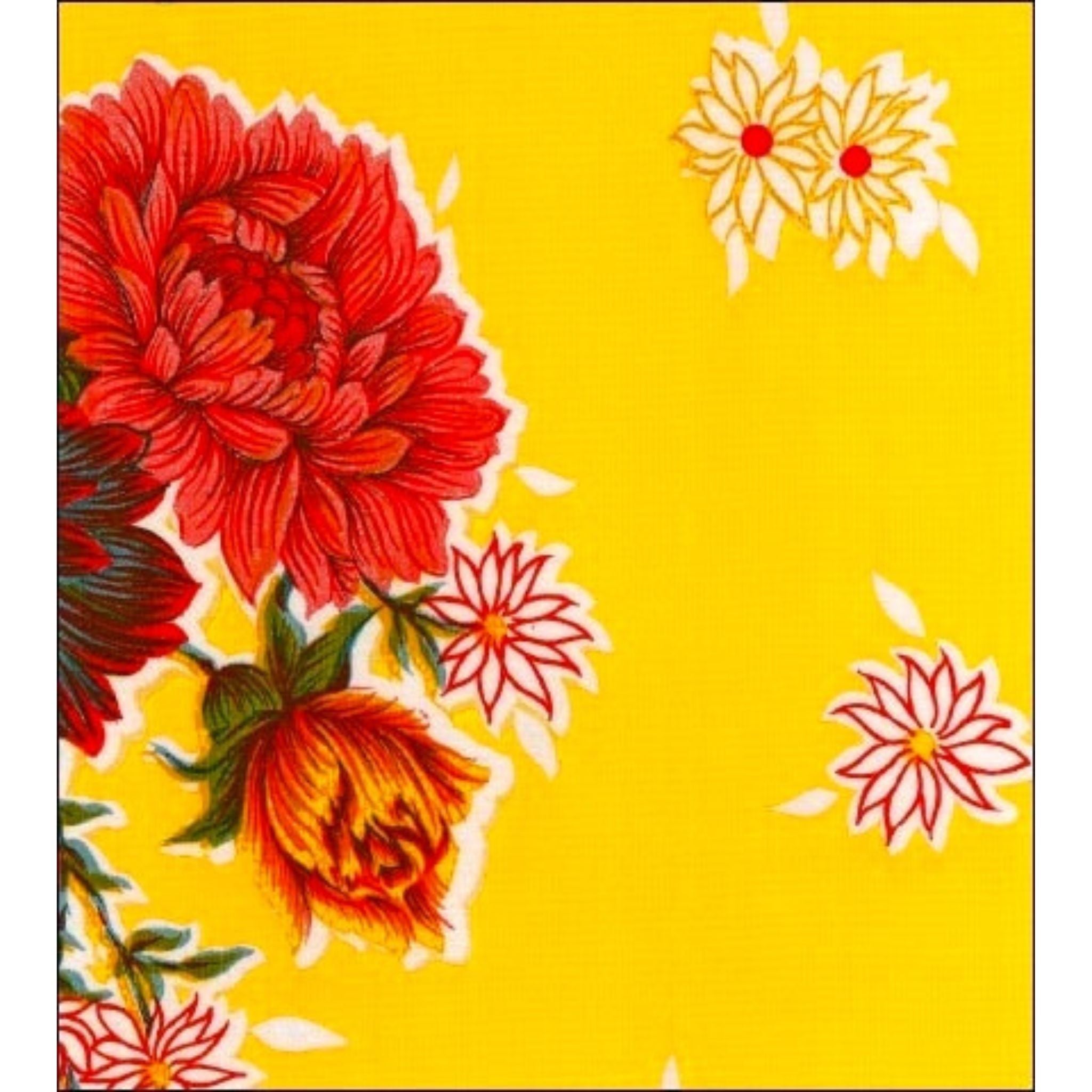 mum yellow oilcloth swatch