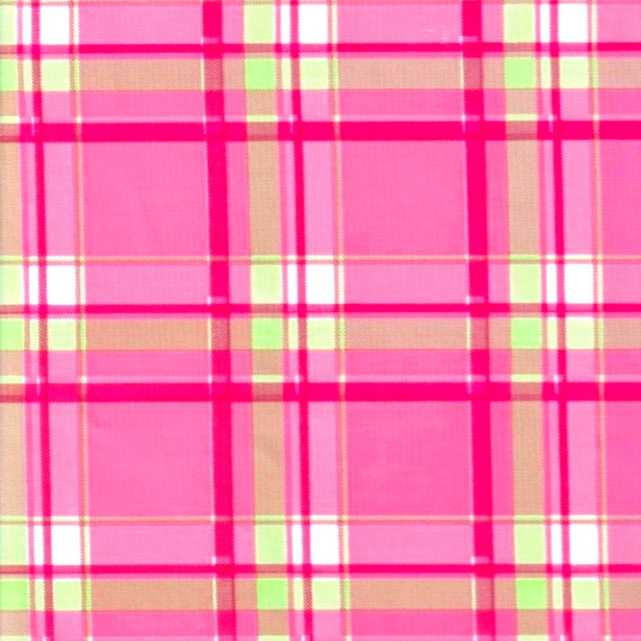 plaid hot pink oilcloth swatch
