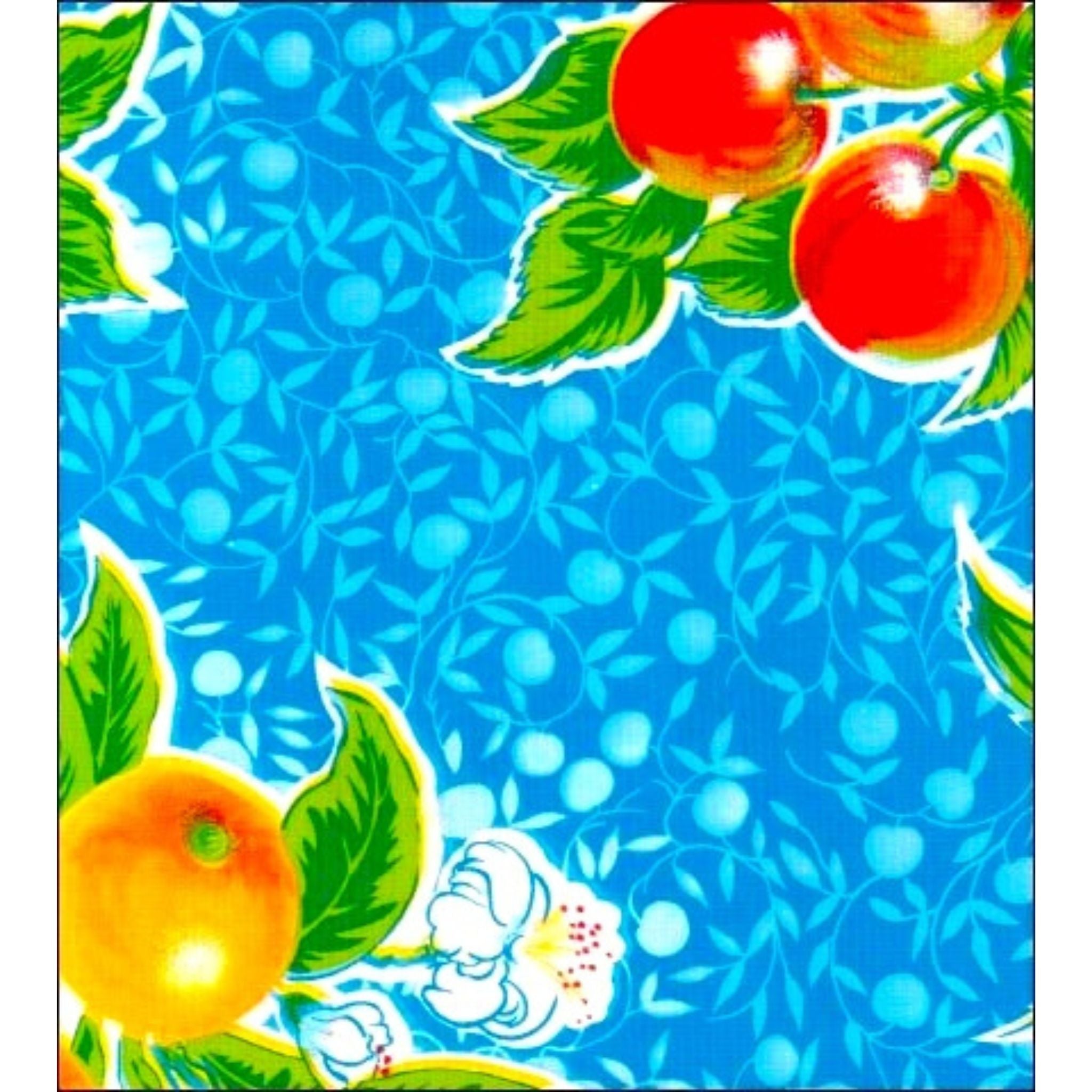 plum blue oilcloth swatch