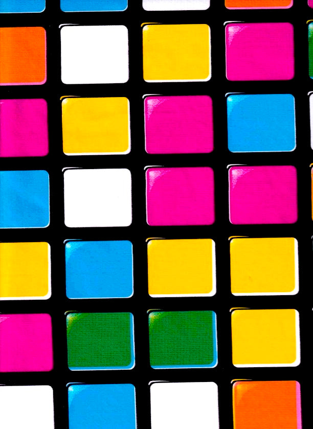 Rubix Fuscia Oilcloth Fabric