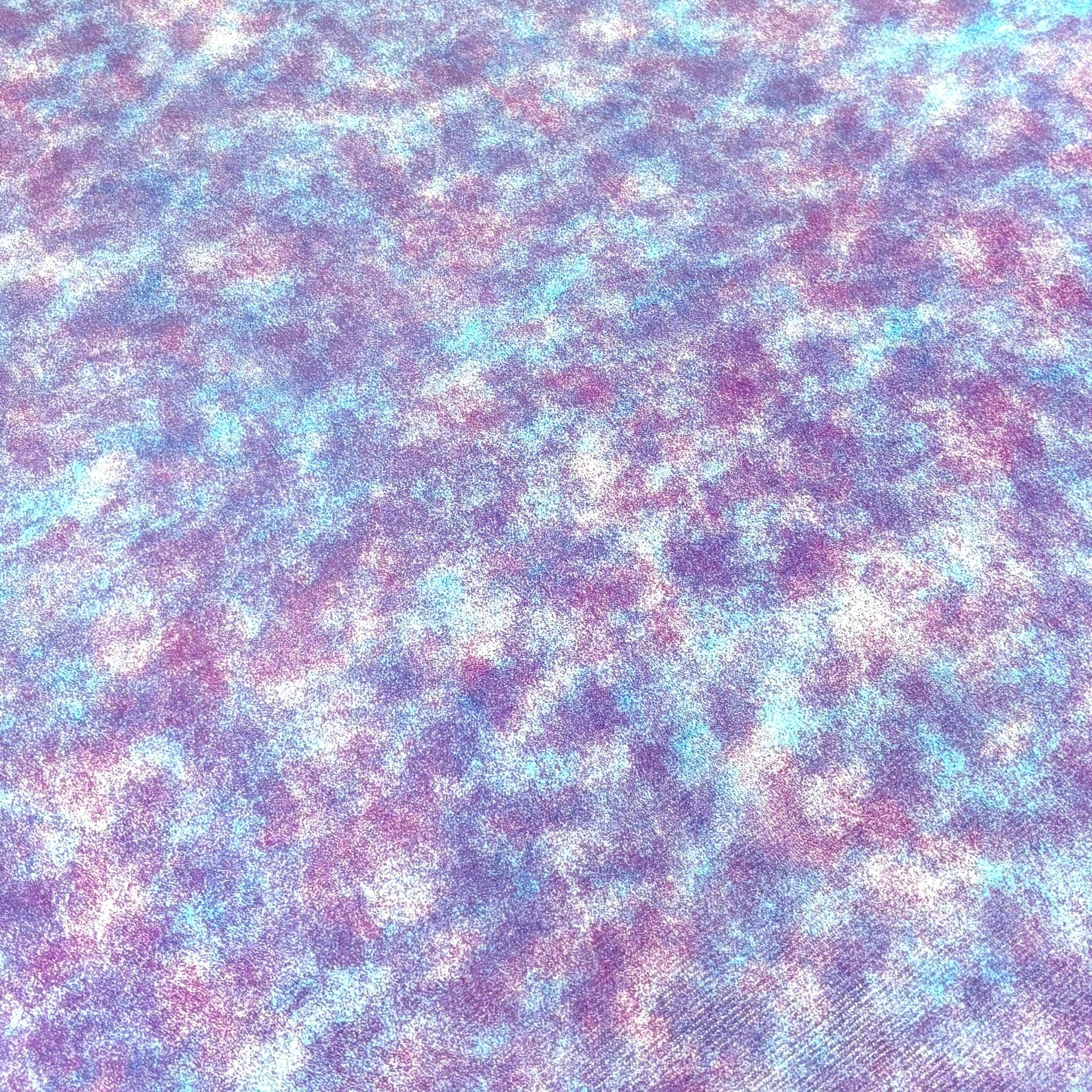 sponge paint purple and blue oilcloth swatch