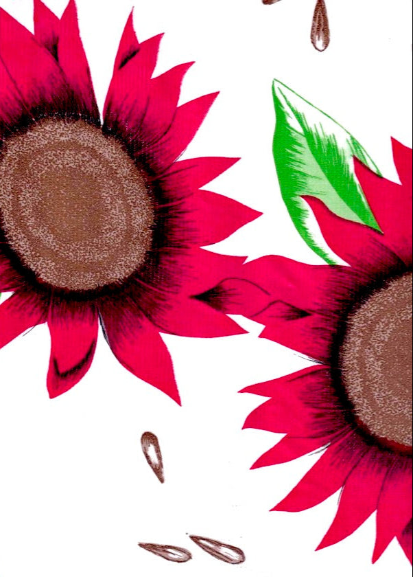 Sunflower Hot Pink Oilcloth Fabric