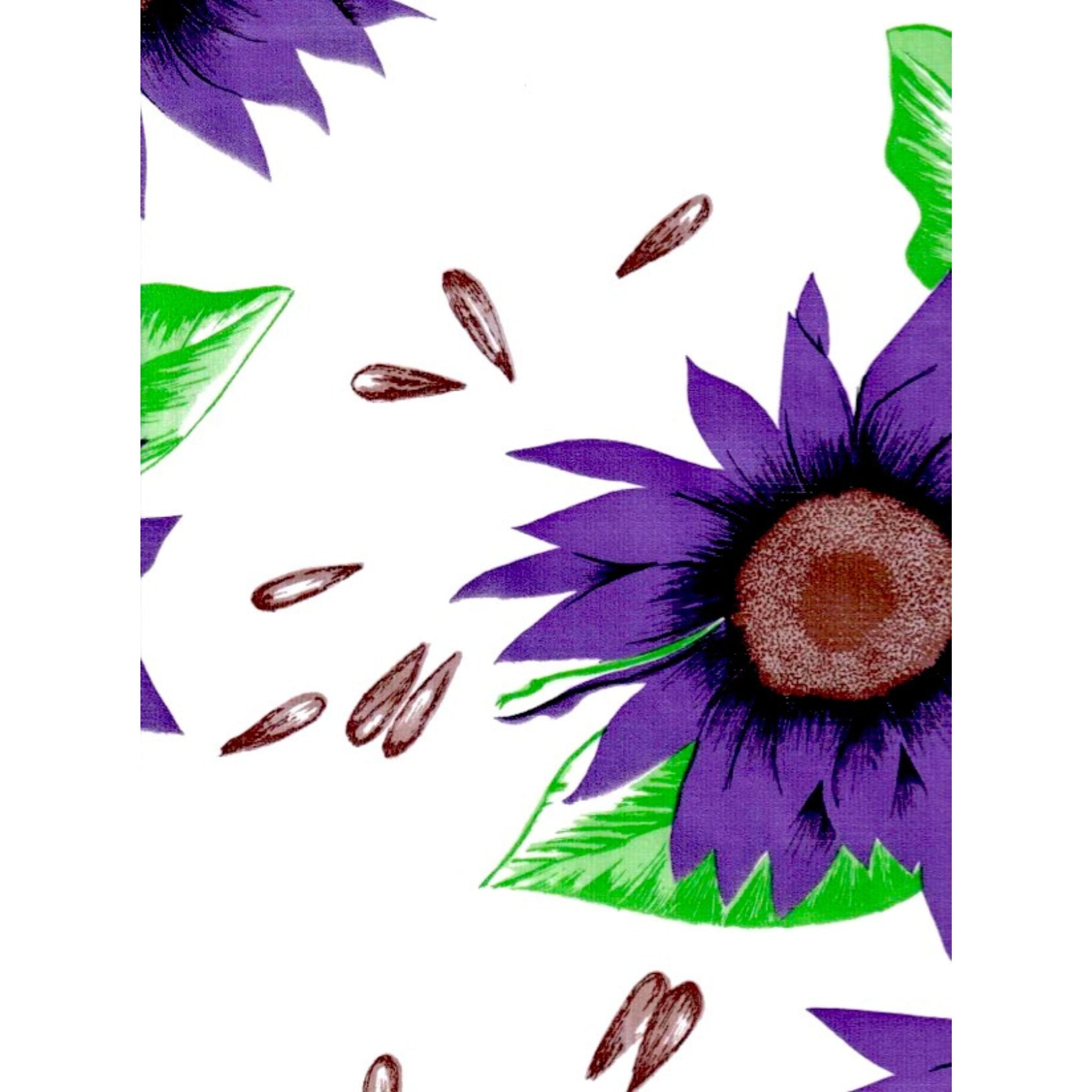 oilcloth by the yard sunflower purple oilcloth swatch